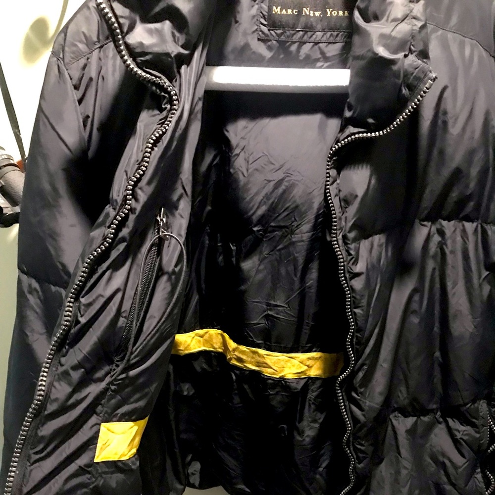Good condition black down jacket by Marc New York
